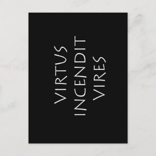 Cartão Postal Virtus incendit vires