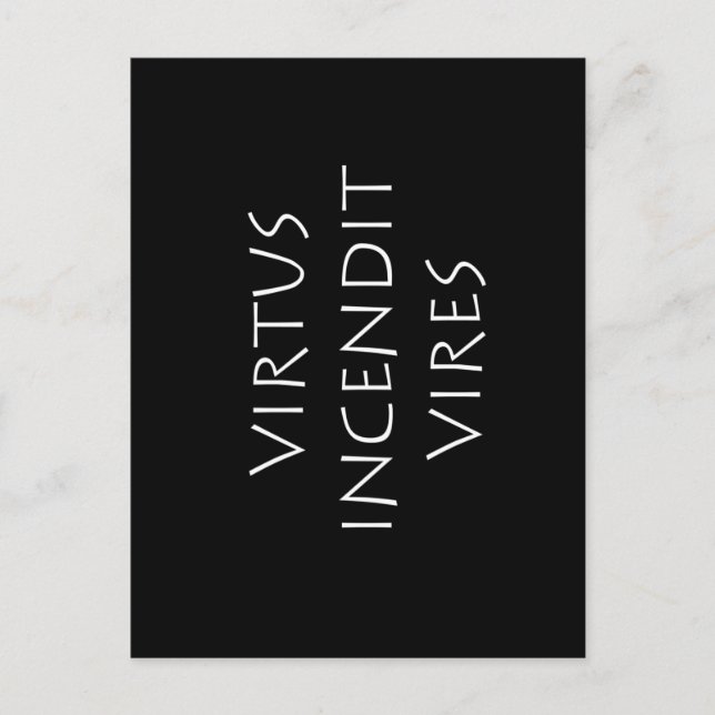 Cartão Postal Virtus incendit vires (Frente)