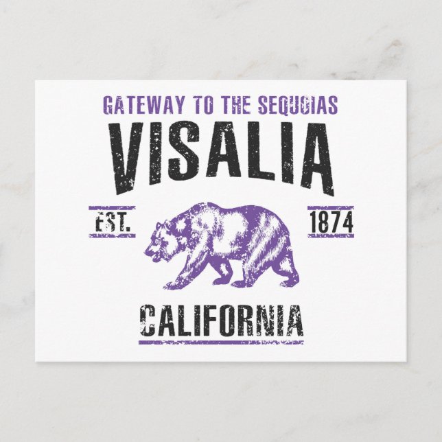 Cartão Postal Visalia (Frente)