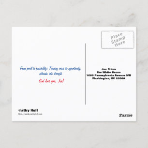 Cartão Postal Visão 2020 Obrigado Joe! Cartão-postal pré-endereç