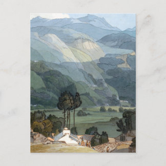 Cartão Postal Visão Cênica de Montanha em Ambleside Vintage Art,