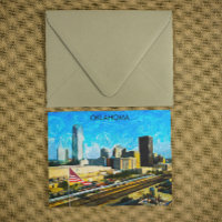 Visão Colorida de Oklahoma City Skyline Panorama