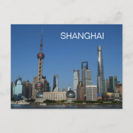 Cartão Postal Visão da Área de Bund da Cena de Xangai na China