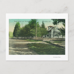 Cartão Postal Visão da Broadway do Exterior do Segundo grau