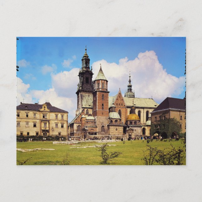 Cartão Postal Visão da Catedral de Wawel (Frente)