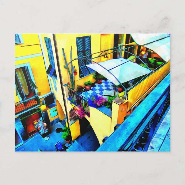 Cartão Postal Visão da Manhã de Cinque Terre Balcony (Frente)