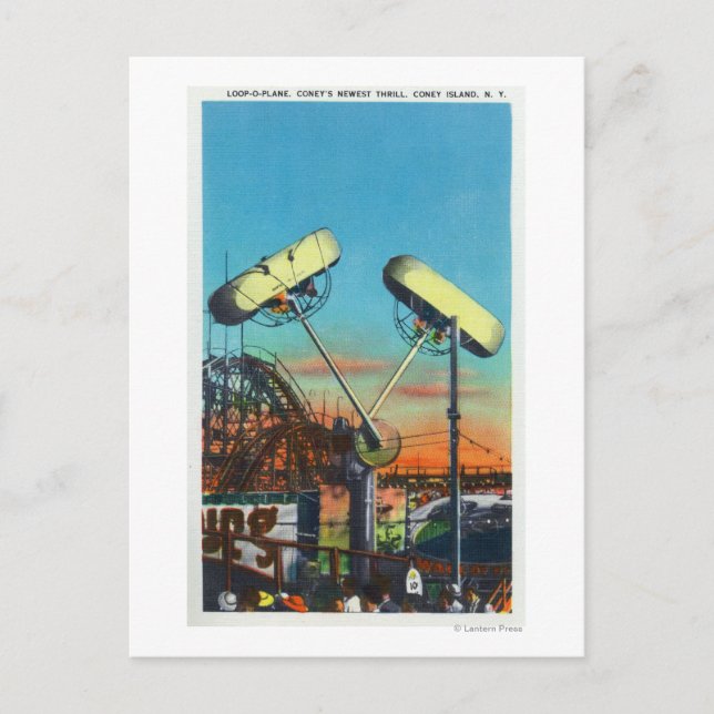 Cartão Postal Visão da pista de loop-o-plano nº 1 (Frente)