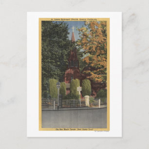 Cartão Postal Visão da Rua. Igreja Episcopal James