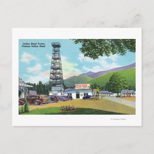 Cartão Postal Visão da Torre Chefe Indiana e da Torre Chefe Indi (Frente)