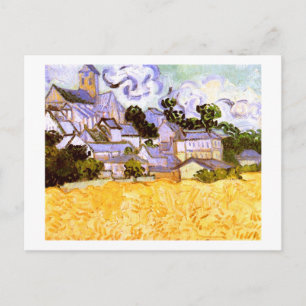 Cartão Postal Visão de Auvers com Church Van Gogh Fine Art