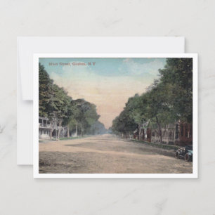 Cartão Postal Visão de Goshen NY Main Street 1910
