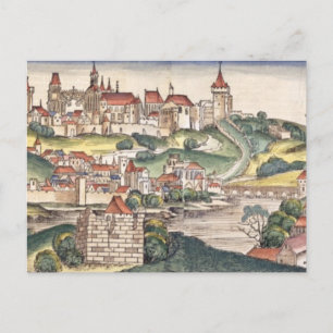 Cartão Postal Visão de Pássaro de Praga, a partir da placa de Nu