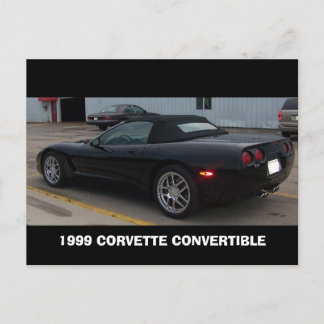 CARTÃO POSTAL VISÃO DO ÂNGULO CONVERTIVEL CORVETTE 1999