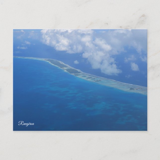 Cartão Postal Visão do avião Rangiroa (Frente)