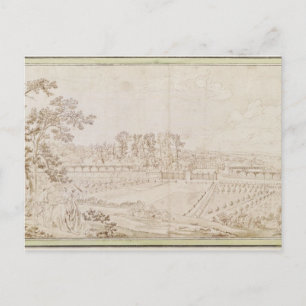 Cartão Postal Visão do Chateau de Celle-Santo-Cloud, c.1750