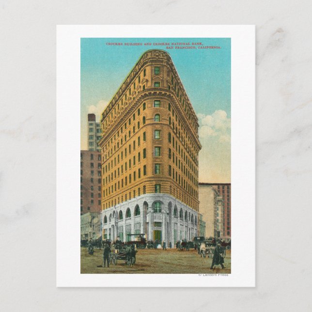 Cartão Postal Visão do Crocker Bldg e Crocker Nat'l (Frente)