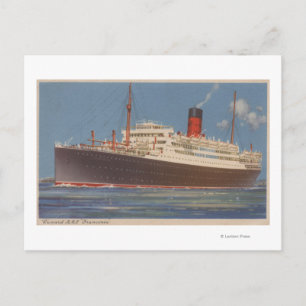 Cartão Postal Visão do Cunard R.M.L. Franconia