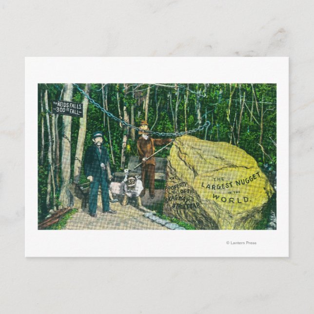 Cartão Postal Visão do maior Nugget Dourado do mundo (Frente)