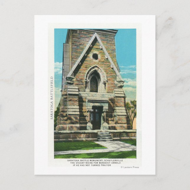 Cartão Postal Visão do Monumento à Batalha de Saratoga (Frente)