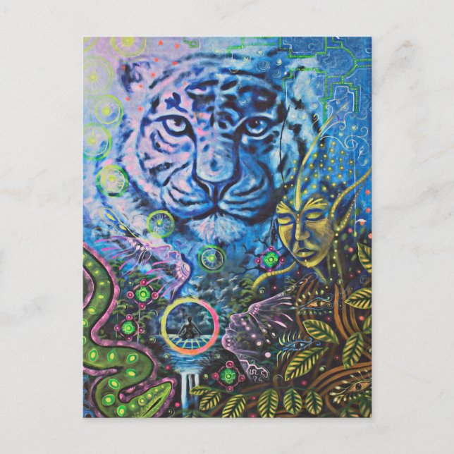 Cartão Postal Visão do tigre (Frente)