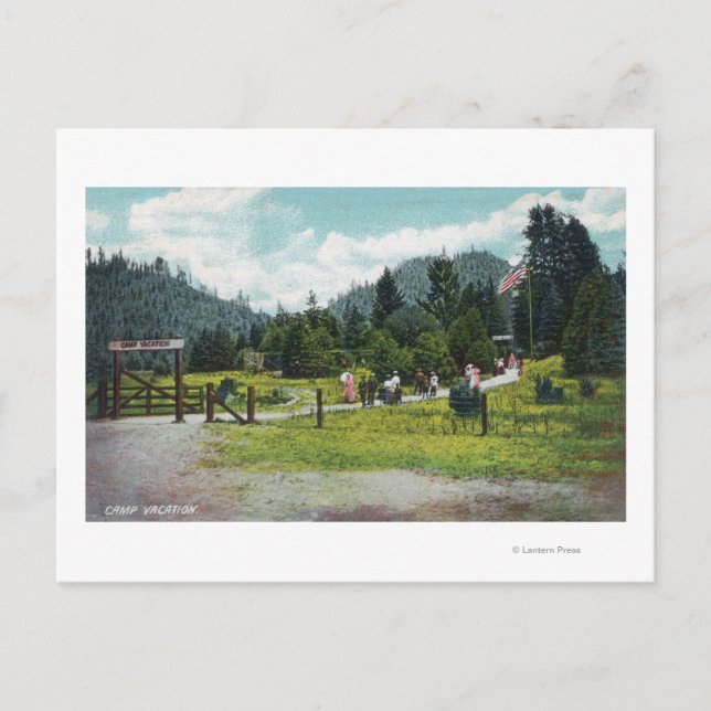 Cartão Postal Visão dos convidados em uma rolagem pelos motivos (Frente)