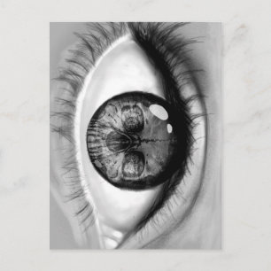 Cartão Postal Visão dupla do olho do crânio