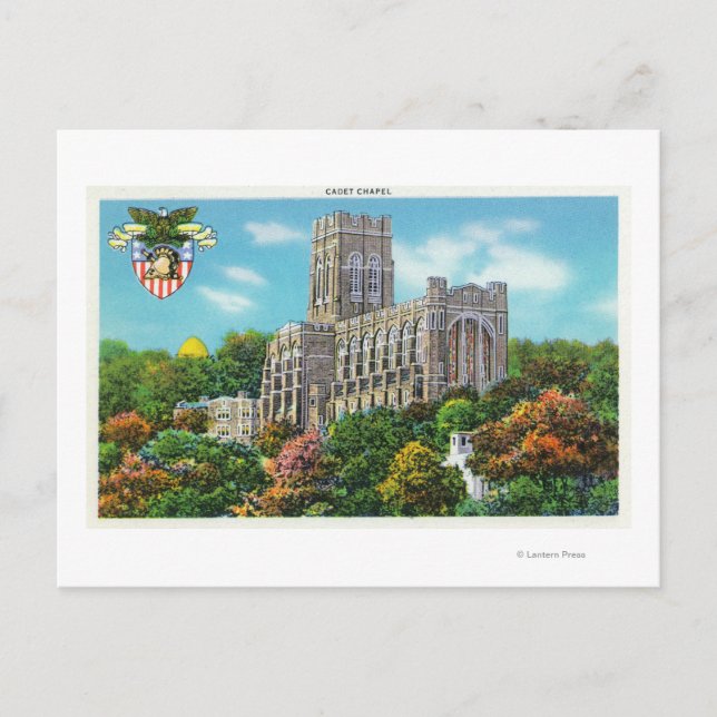 Cartão Postal Visão Exterior da Capela do Cadete (Frente)