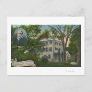 Cartão Postal Visão Exterior da Casa de James Russell Lowell