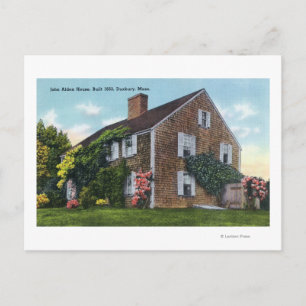 Cartão Postal Visão Exterior da Casa John Alden