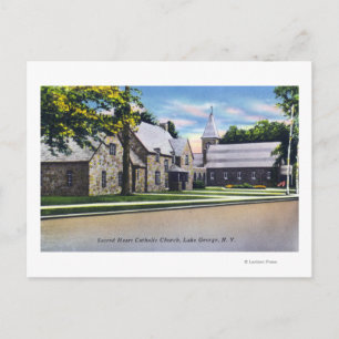 Cartão Postal Visão Exterior da Católica Sagrada do Coração