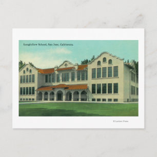 Cartão Postal Visão Exterior da Escola Longfellow