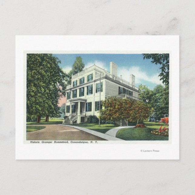 Cartão Postal Visão Exterior da Homestead do Granger Histórico (Frente)