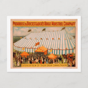 Cartão Postal Visão Exterior de Minstrel sobre Teatro de Canvas 