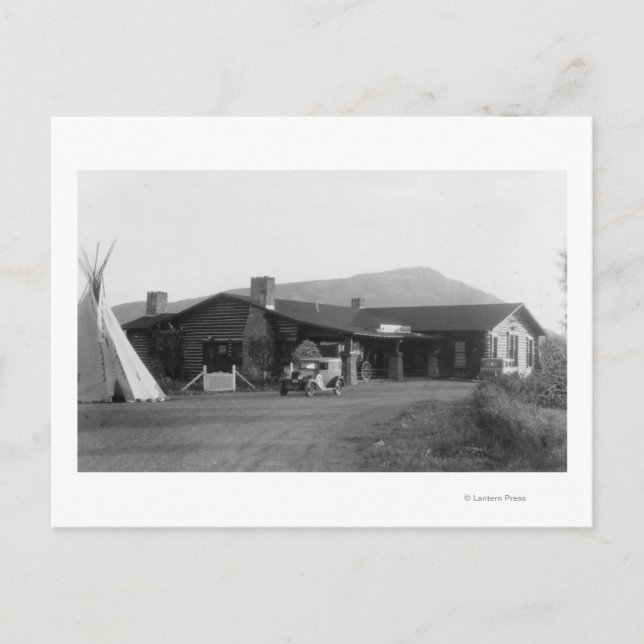 Cartão Postal Visão Exterior de um Tribal Nativo Americano (Frente)