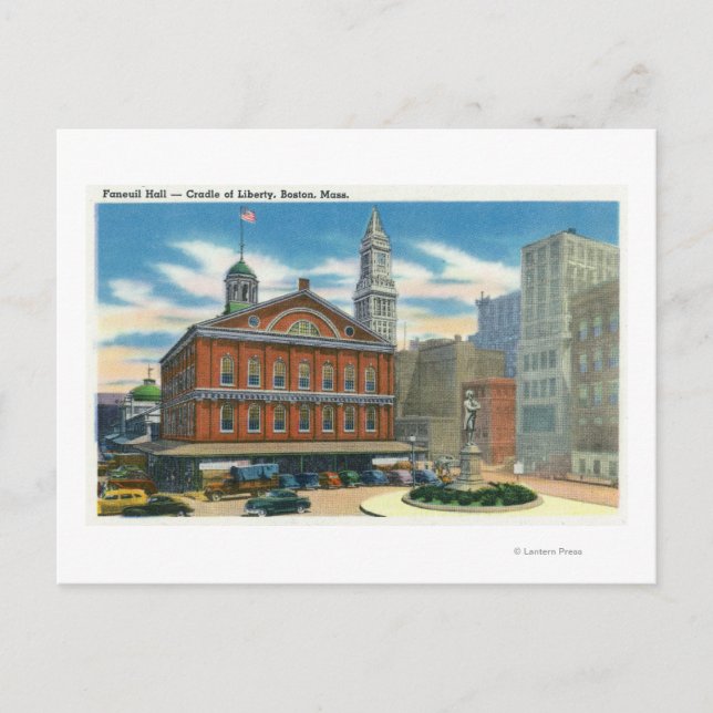 Cartão Postal Visão Exterior do Faneuil Hall # 2 (Frente)