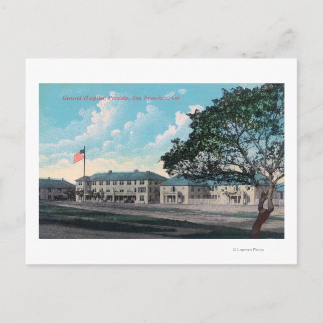 Cartão Postal Visão Exterior do Hospital Geral, Presidio (Frente)