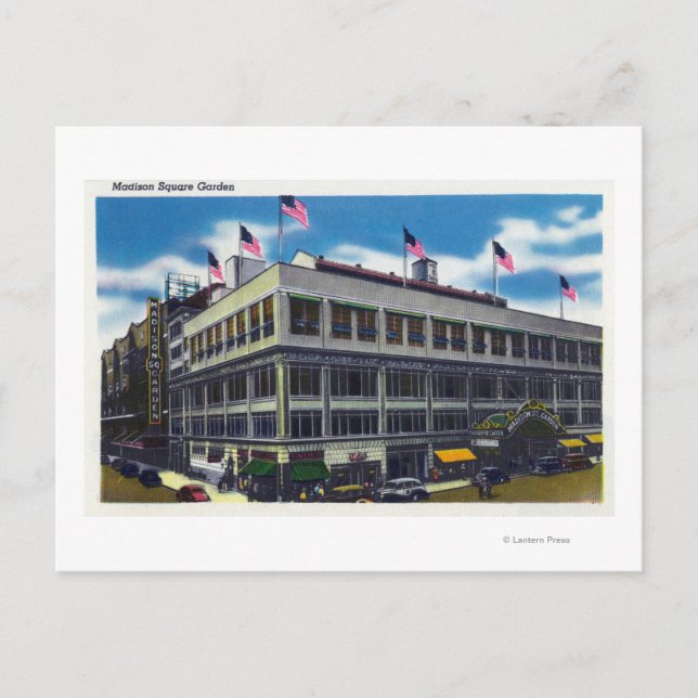 Cartão Postal Visão Exterior do Madison Square Garden (Frente)