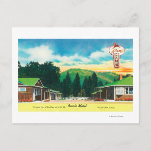 Cartão Postal Visão Exterior do MotelLakehead Rambi, CA