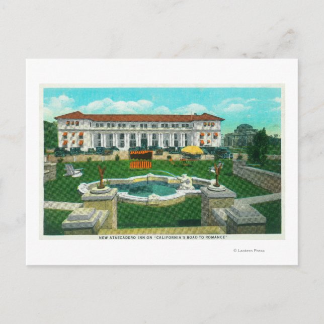 Cartão Postal Visão Exterior do Novo Atascadero em Bungalow (Frente)