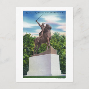 Cartão Postal Visão Geral da Estátua John Stark