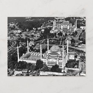 Cartão Postal Visão geral da mesquita azul de Istambul na Turqui