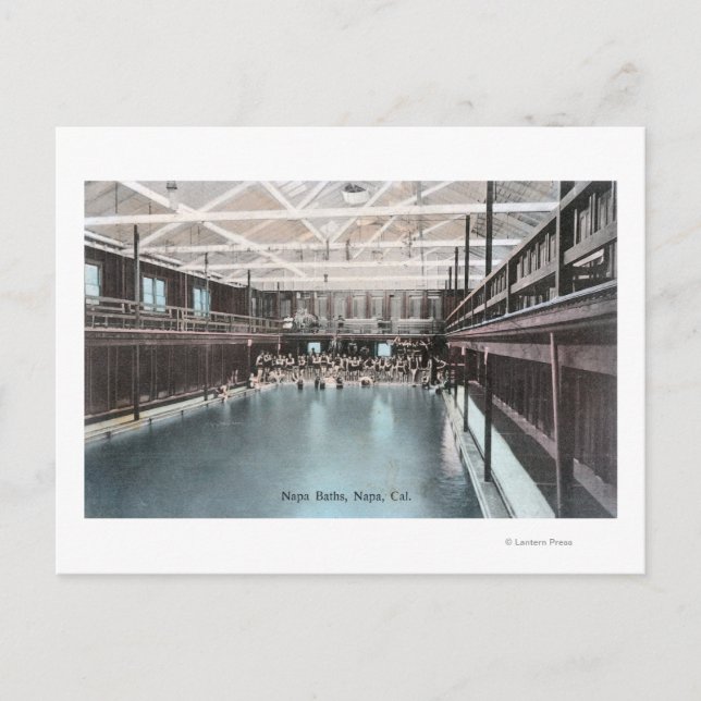 Cartão Postal Visão Interior da Napa BathsNapa, CA (Frente)