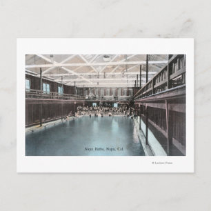 Cartão Postal Visão Interior da Napa BathsNapa, CA