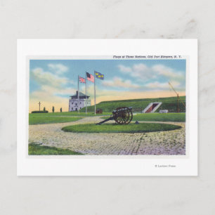 Cartão Postal Visão Interior da Sala de Comércio no Antigo Franc