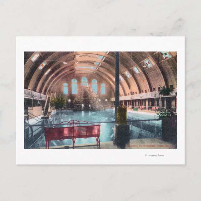 Cartão Postal Visão interior do NatatoriumBoise, ID (Frente)