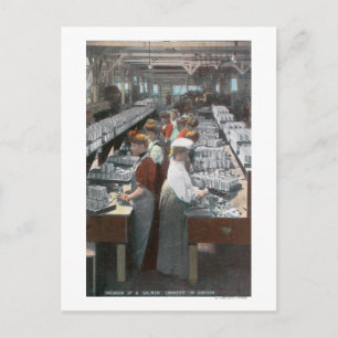 Cartão Postal Visão interior dos trabalhadores da indústria de