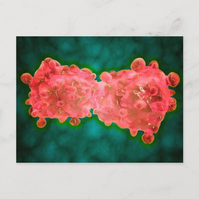 Cartão Postal Visão Microscópica De Uma Célula De Leucemia (Frente)