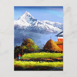 Cartão Postal Visão Panorâmica Da Bela Montanha Everest