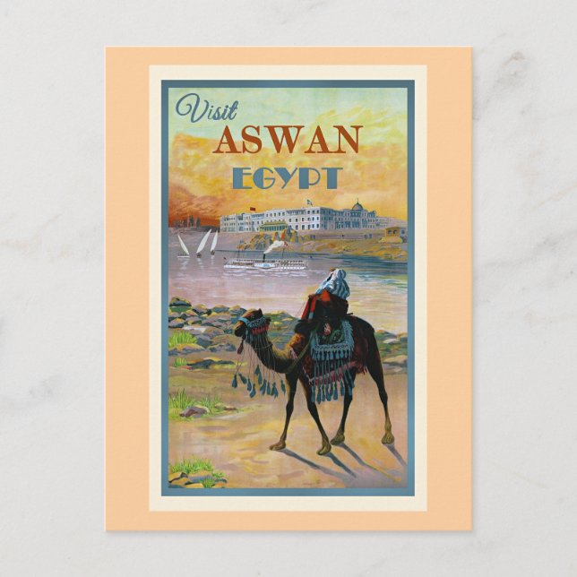 Cartão Postal Visit Aswan, Egypt (Frente)