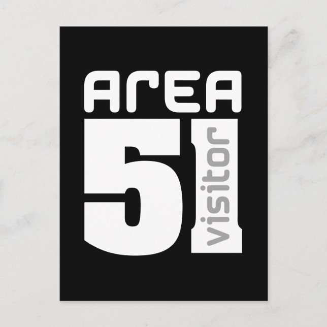 Cartão Postal Visitante de Alienígena Area 51 (Frente)